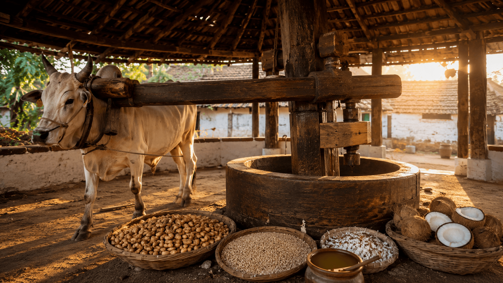 What is Wooden Cold Pressed Oil? History, Benefits and Traditional Manufacturing